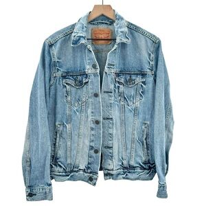 Levi's Trucker Jacket Medium Wash Denim Jean Jacket 100% Cotton | Men's Small